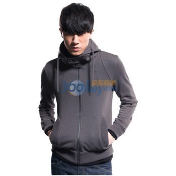 圣迪奥sdeerhe 男装 秋 百搭修身个性剪裁卫衣 灰1372293 深灰色 XXL