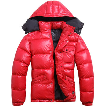 零号男 防风保暖可脱卸帽羽绒服 BEH0002 04 红色 XL