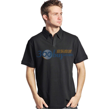 怡致VISZS 男装水洗时尚短袖POLO衫 FCN9033026 黑色 43/XXL
