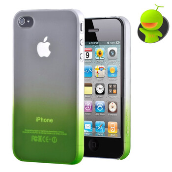 哈密瓜(hamimelon) HM0120 DUO色彩渐变磨砂系列 iphone4保护套 外壳 保护壳 绿色 送防尘塞贴膜