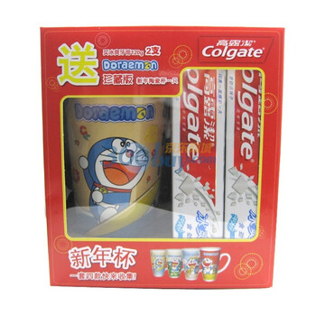 高露洁 冰爽劲白牙膏 120g*2送 哆啦A梦叮当杯