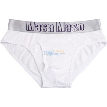 MasaMaso玛萨玛索 内衣 男士白色三角内裤 2502 白色 XL