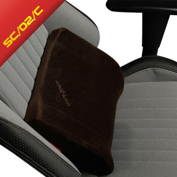DXRACER 人体工学咖啡色小号高回弹海绵靠垫/头枕/腰靠/汽车腰靠