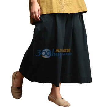 茵曼 INMAN 2011秋装新款宽松阔腿裤裙 DC66606 绿色 XL
