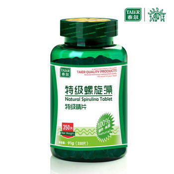 泰尔 TAIER 特级螺旋藻特级精片 91gX350片