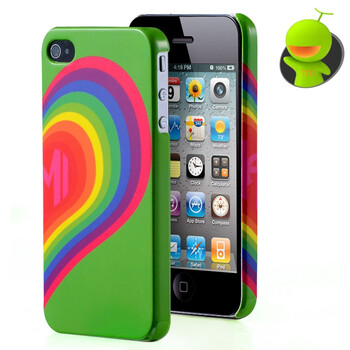 哈密瓜（Hamimelon) HM0050 iphone4保护套 手机壳 后壳 情侣款心的另一半 邂逅 绿色