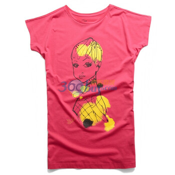 Giordano佐丹奴 T恤 女时尚插画印花Big Tee 01391001 粉红 M