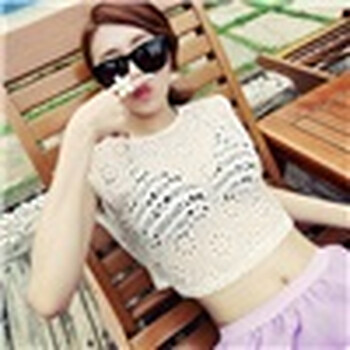 时尚起义 夏装韩国进口浪漫清爽镂空蕾丝背心 女582379 乳白色 one