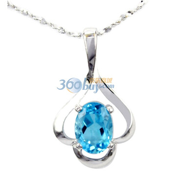 斐达罗Fedora 银饰吊坠项链 天然托帕石纯银时