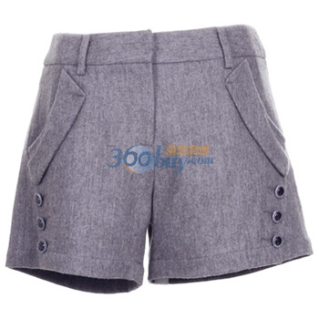 季候风羊毛混纺插袋高腰女裤2993KI903 浅灰GY1 XL/170