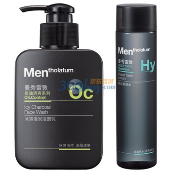 Mentholatum曼秀雷敦男士能量爽肤水120ml+曼秀雷敦男士冰爽活炭洁面乳150ml 优惠组
