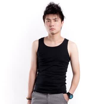 意而义 2012新品 时尚韩版修身 男士百搭背心B801 黑色 XL