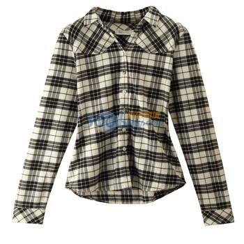 Giordano佐丹奴 衬衫 女狂野格子法兰绒衬衫 01341511 黄色 M