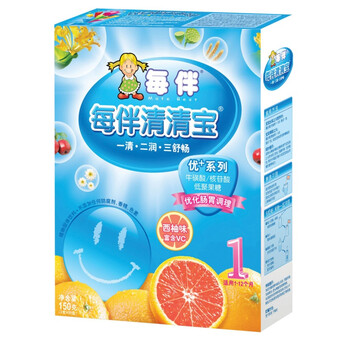 每伴优+婴儿清清宝西柚味 适合1-12个月宝宝 1段盒装