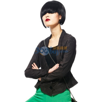 巴哈米舍2012新春新款女装 时尚修身一粒扣西装外套 黑/黄/蓝 707AW103 黑色 L