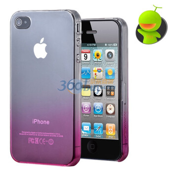 哈密瓜(hamimelon) HM0139 DUO幻影渐变UV系列 iphone4保护套 外壳 保护壳 桃红色 送防尘塞贴膜