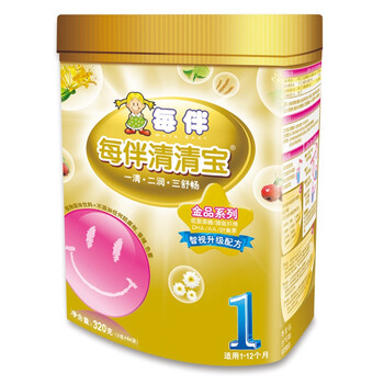 每伴 金品婴儿清清宝 适合1-12个月宝宝 1段大罐