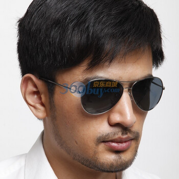 古龙TAC男款偏光太阳镜金色金属框绿色金刚片D0077-C20