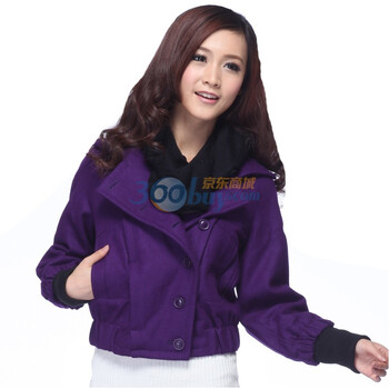 威丝曼之家WSM HOME侧插袋 系扣外套 TC240045 紫色 XL