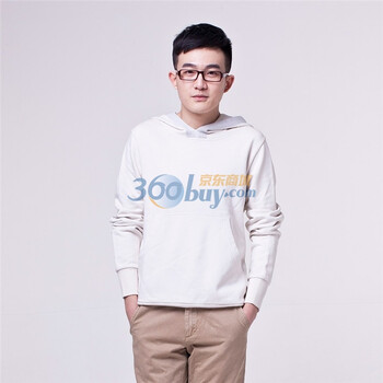 初刻CRUCCO 情侣抓绒带帽卫衣（男款）情侣装 2012春季新品 00020573 白色 XXL