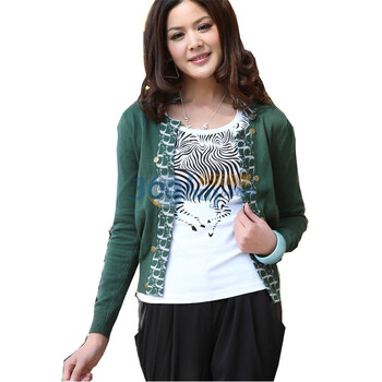 棉农cfarmers 欧美时尚百搭<em>毛织开衫</em>短款女装