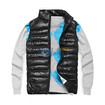 Justyle立领滚边马甲羽绒背心45113087 黑色 XXL