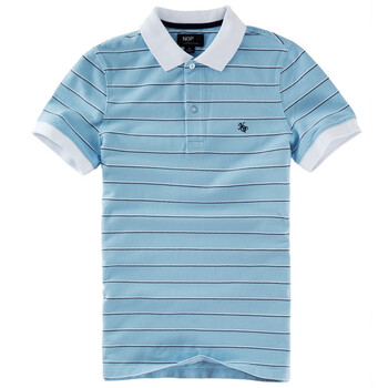 NOP 男士 2012夏装新款 精品蓝白海洋条纹珠地POLO 蓝白条纹 XL