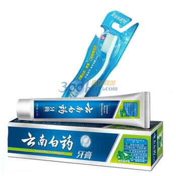 云南白药薄荷清爽型210g 加赠双效保健型牙刷