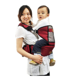 三美婴新品抱婴腰带/抱婴腰凳/抱婴儿背带 升级版四件套（黑色酒红咖啡三色供选）