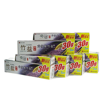 竹盐升级紫竹盐牙膏120g+30g 6支装