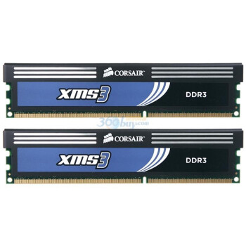 海盗船（CORSAIR）XMS3 DDR3 1600 4GB（2G×2条）台式机内存(CMX4GX3M2A1600C9)