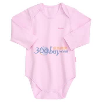 贝贝怡 婴儿服连体衣爬衣宝宝服活动肩包屁衣 BB721 淡粉 18个月/身高86cm