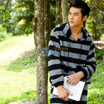 Gainreel歌瑞尔 家居服甜蜜解构加厚珊瑚绒条纹可爱家居服套装 灰色 XXL