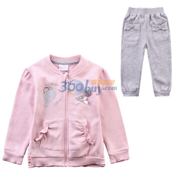 帕斯里诺/Pastellino 2012年春装新款宝宝外出服两件套 礼盒装 粉色 95(24至30个月)