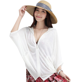 韩都衣舍 韩国2012夏装女恤新防晒蝙蝠衫T恤MY0140 白色 M