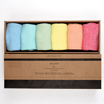 VCOTTON维棉 梵高女士霓彩时尚休闲棉袜套装（6双装） 混色 均码