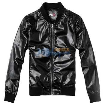 混合二次方 MIX2 直筒长袖皮衣皮服春季男装新品外套L03W03L1黑色XL