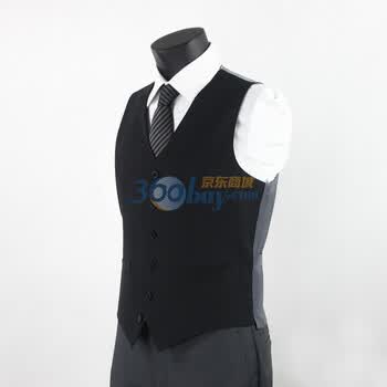 Eabri全羊毛正装西服马甲 马甲黑色暗纹 52