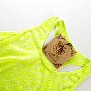 妖精的口袋 白色盐矿 2012夏装新品 豹纹修身打底吊带衫工字背心 213009 黄色 均码