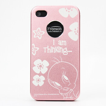飞尚（Freeson）iPhone4/4S专用 镭雕金属保护壳（粉色）