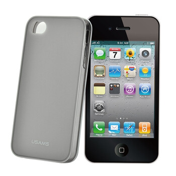 优胜仕（USAMS）苹果iPhone4s X-MATCH薄透保护套（透黑色）适用于苹果iPhone4/4s 附送屏幕保护膜