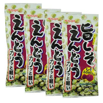 日本原装进口食品 春日井 膨化紫苏味豌豆米果 45g*4包 #1625