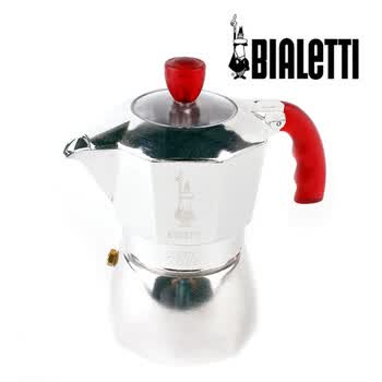 比乐帝BIALETTI 摩卡壶咖啡壶DAMA 玛瑙红 6人份