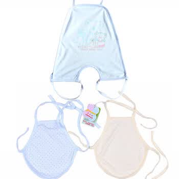 牵手娃 婴幼儿连腿肚兜 圆点肚兜（三件装）1005A+1003A（小） 天蓝色 52码