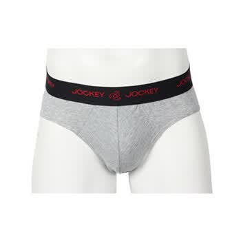 Jockey居可衣 男式棉氨3D三角裤 JJ1101446 049灰色 XL