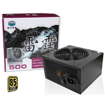 酷冷至尊（CoolerMaster）雷霆500 电源 (额定500W/主动PFC/适合走背线/静音风扇)