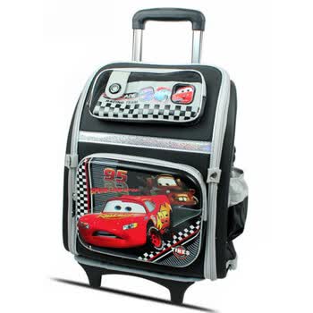 迪士尼DISNEY2012新品减负拉杆书包 可拆式汽车总动员拉杆书包SC80021 黑色