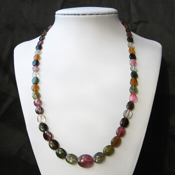 灵气水晶 巴西<em>碧玺</em>扁豆<em>项链</em>【图片 价格 品牌 报