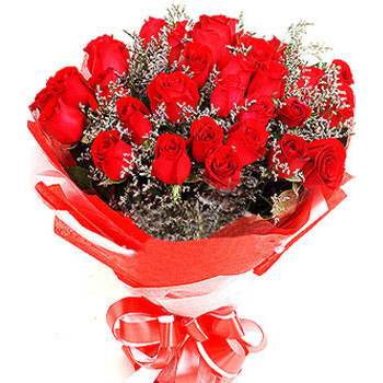 乐之恋 22朵红玫瑰 鲜花速递 h0102