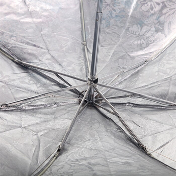 天堂 陌上花开防紫外线三折超轻绣花晴雨伞3101E兰色
